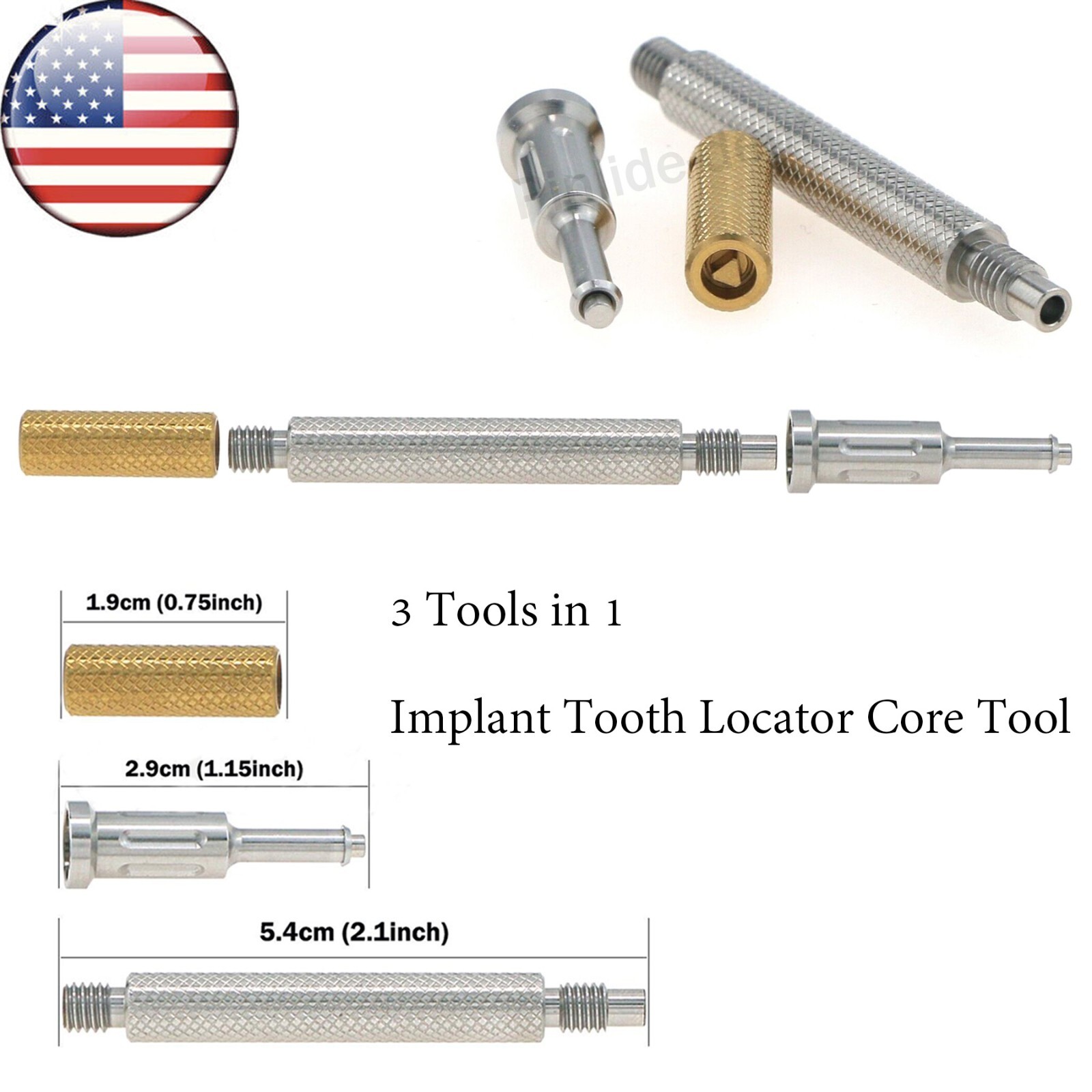 US Universal Dental 3 in 1 Locator Core Tool Legacy Locater Multi-Function Tool