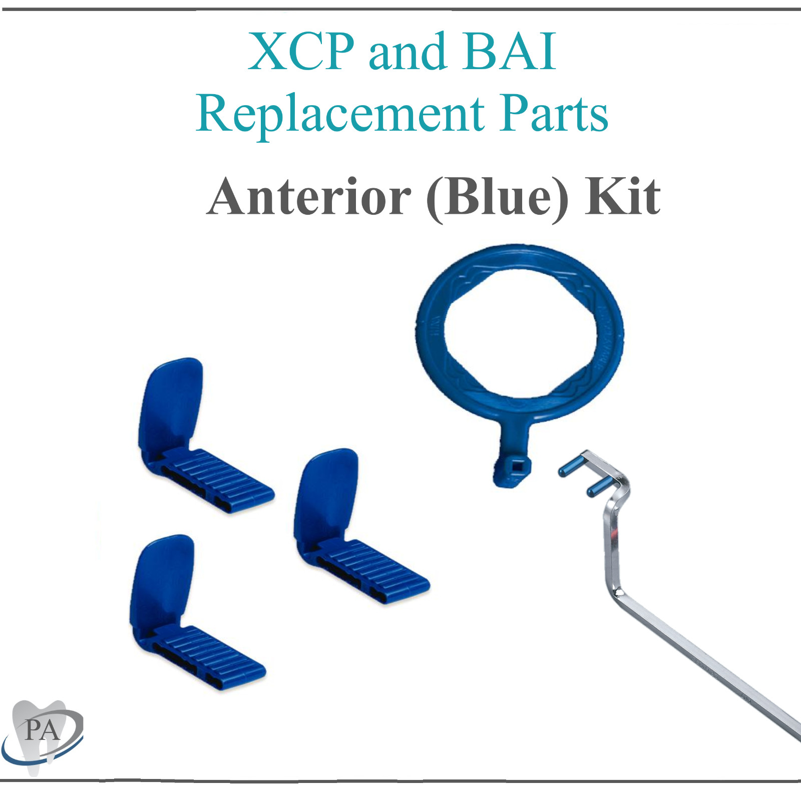 Dental X-Ray Xios Sensor Rinn XCP-DS Fit Universal Sensor – Anterior Kit (Blue)