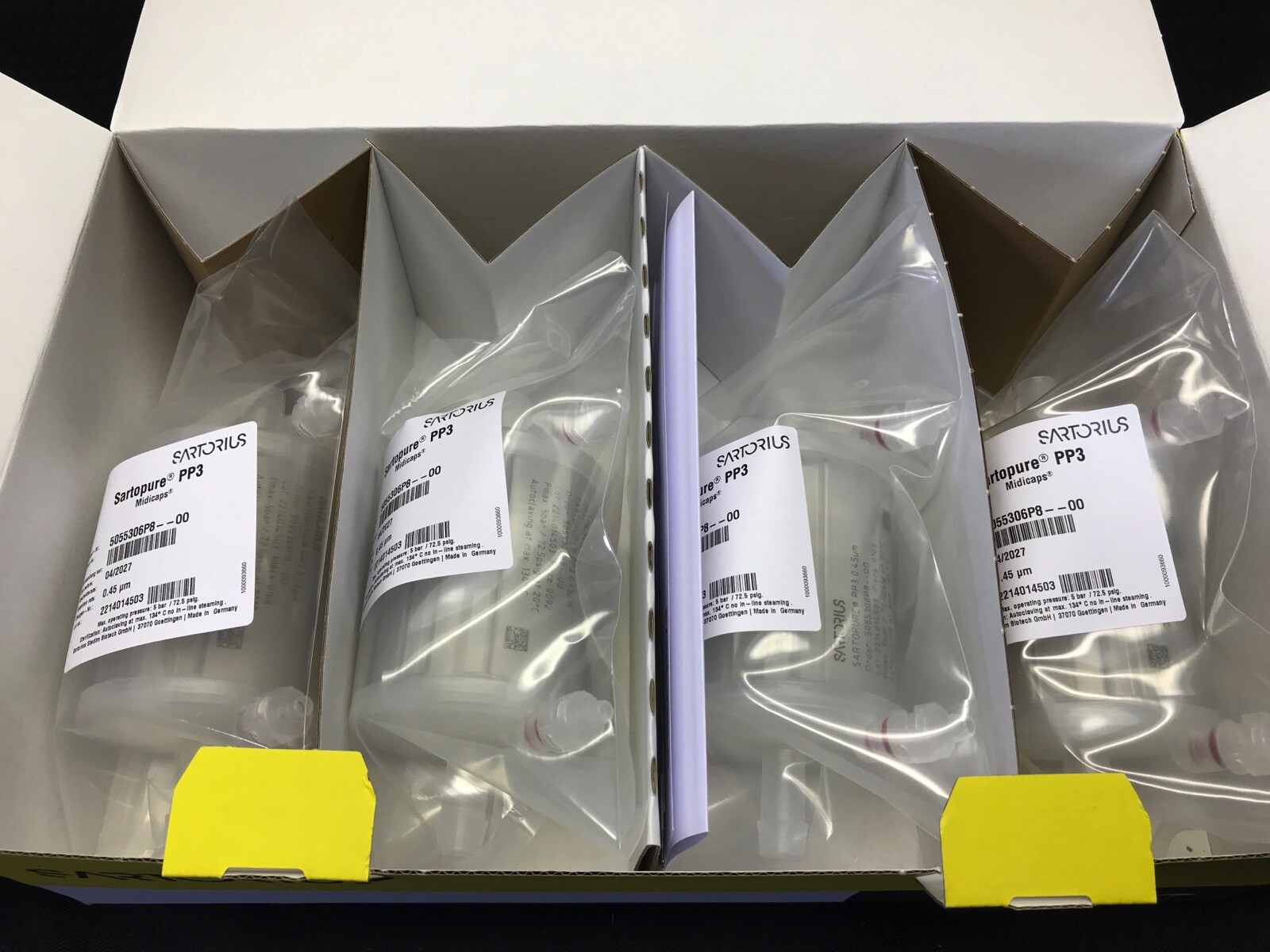 (4/Pk) SARTORIUS Sartopure PP3 Midicaps 0.45um Size 8 5055306P8-00-A