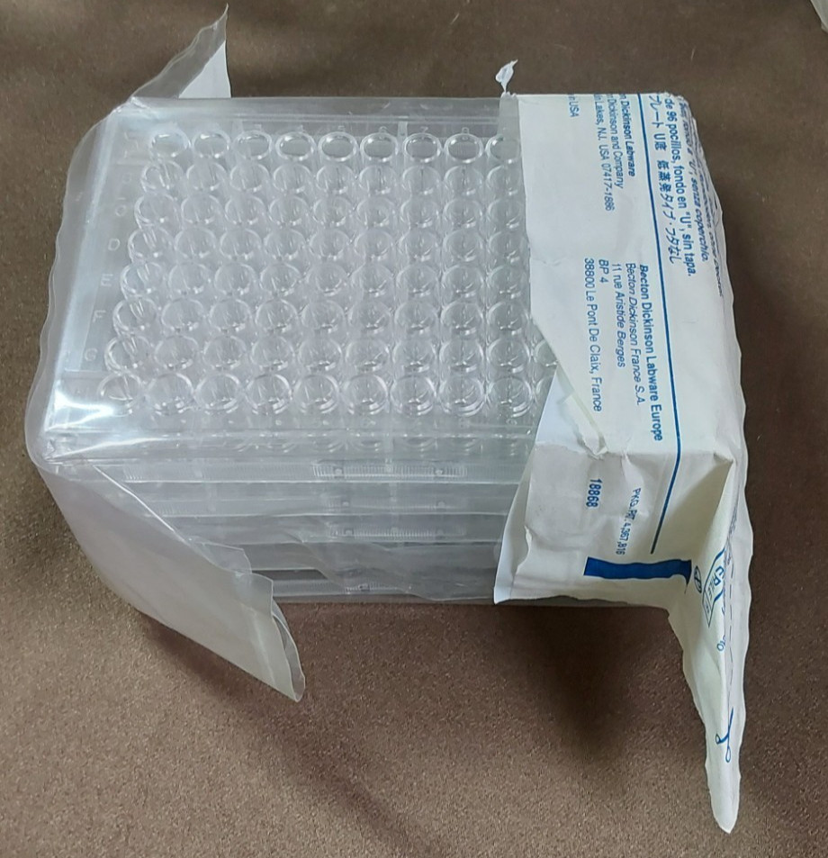 3 PACKS OF BECTON DICKINSON 353918 PRO BIND 96 WELL U BOTTOM ASSAY PLATE-15PLATE