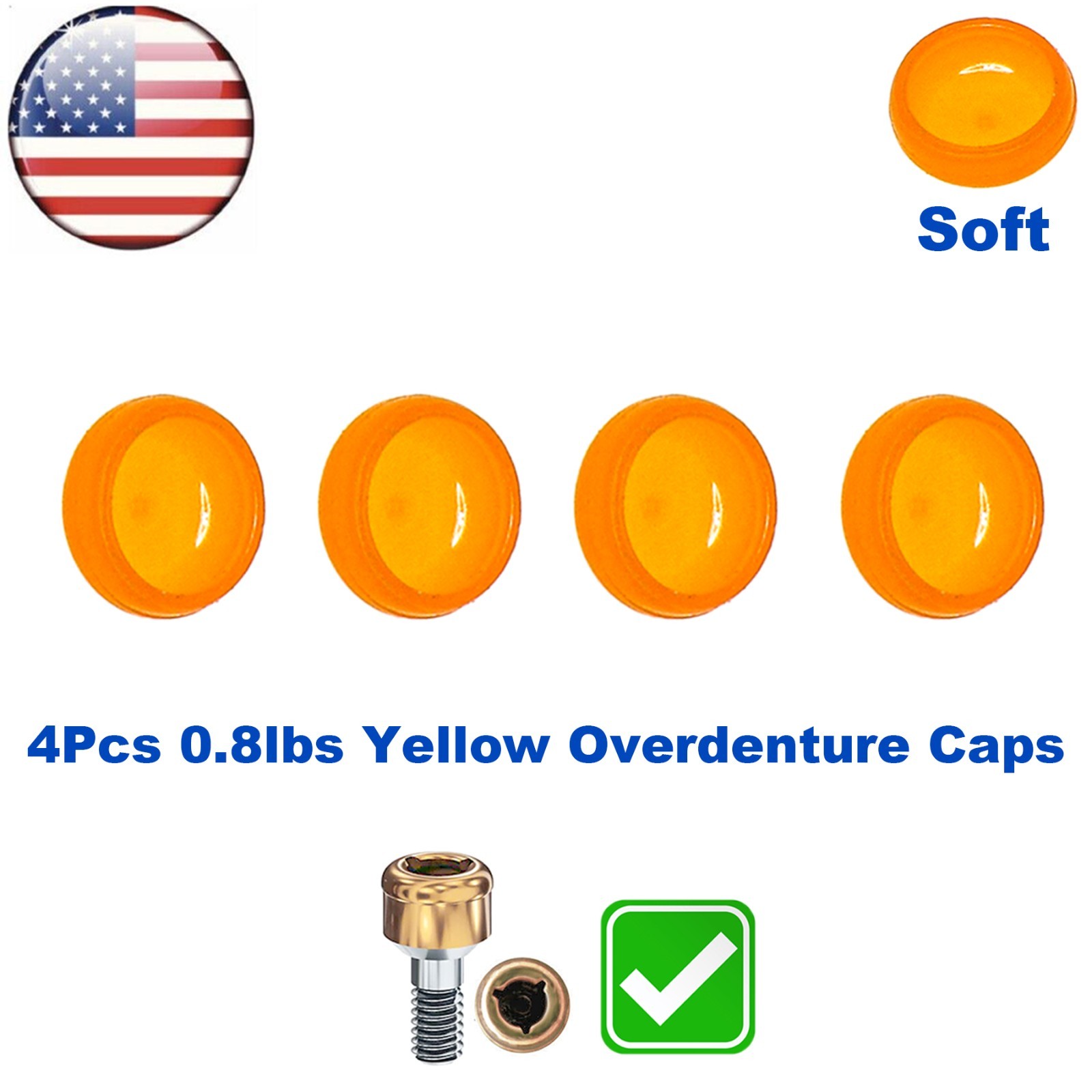 US Dental Locator Core Tool Insertion Overdenture Implant Strong Retention Caps