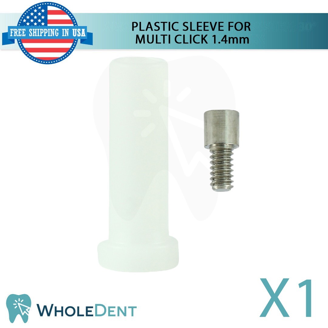 1X Plastic Sleeve With Length Of 13.0mm For Multi Unit 1.4mm Abutment