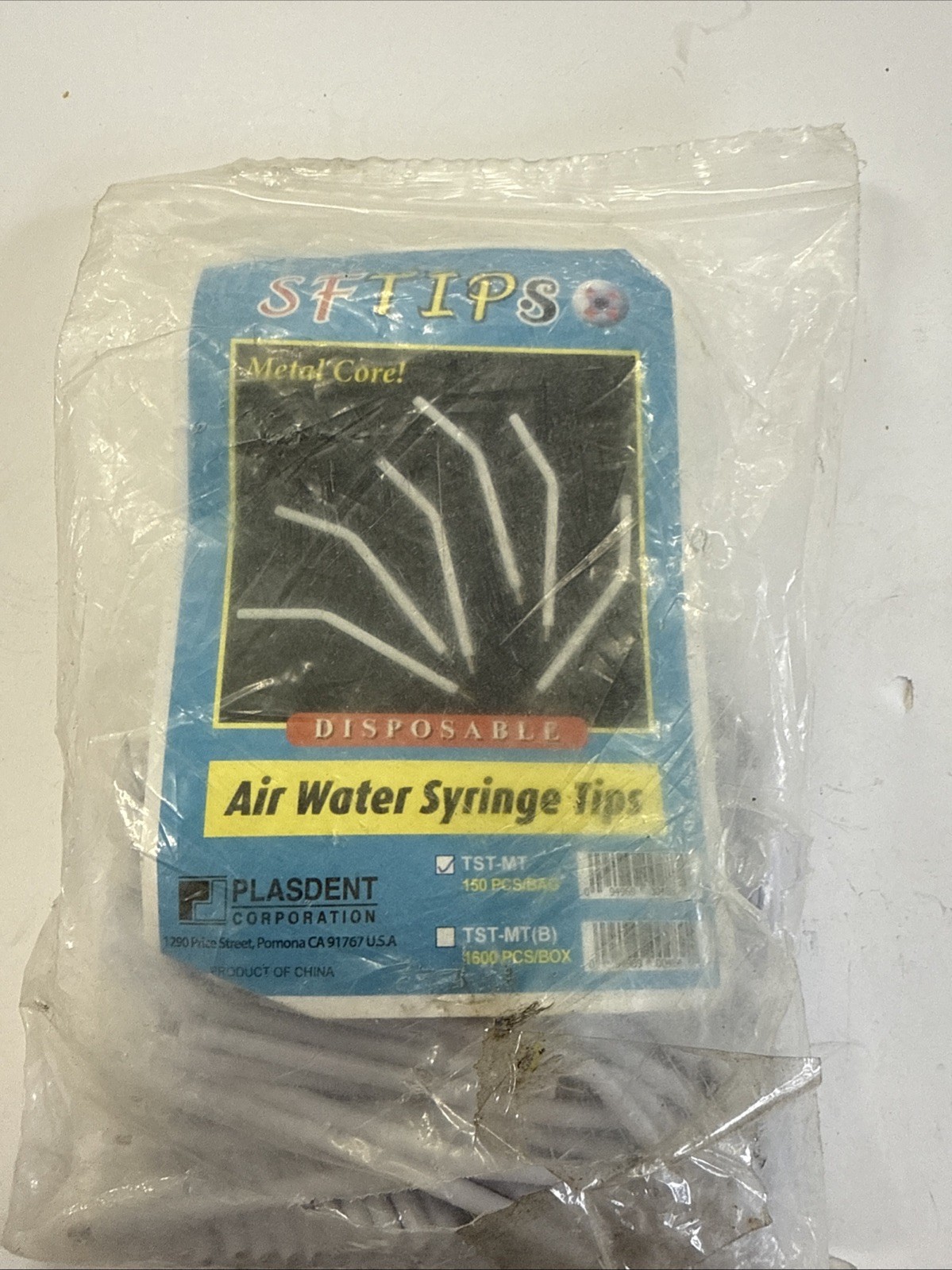 (150-Pk) Plasdent AcuTips Disposable Universal Air/Water Syringe Tips TST-MT