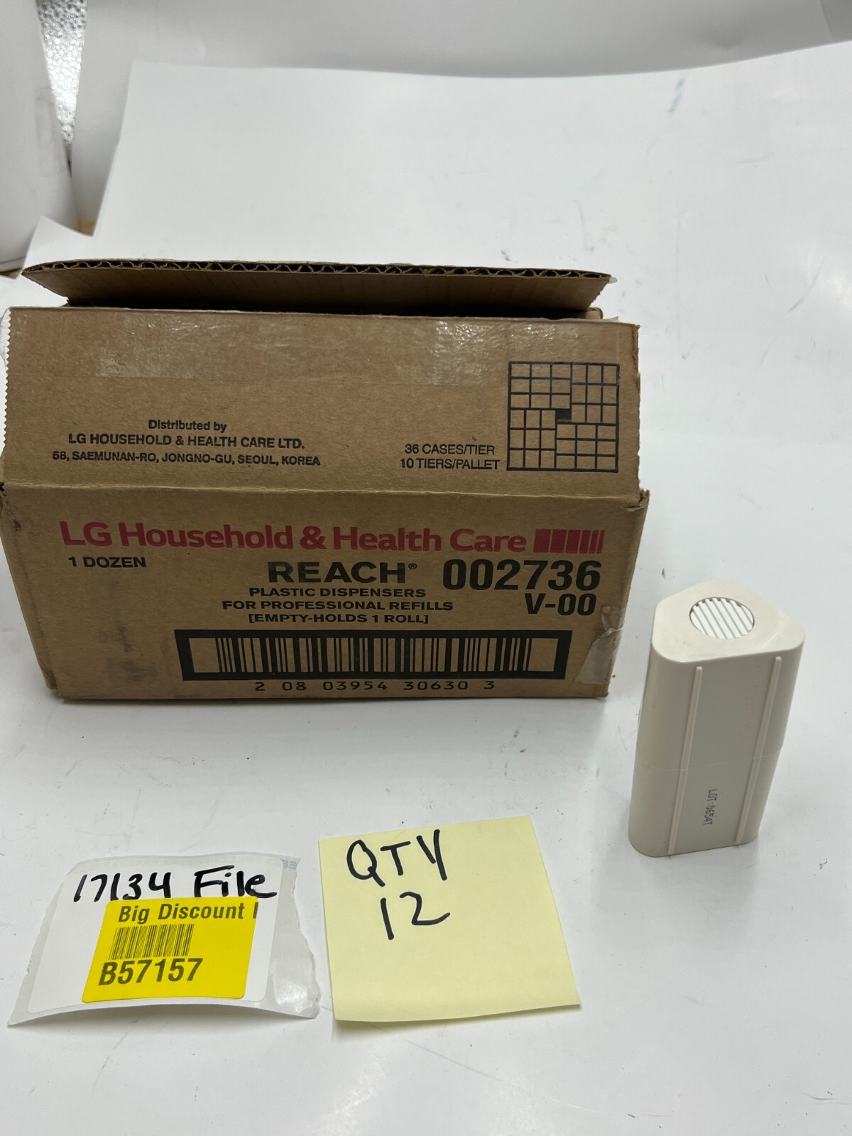 (Box of 12) LG OEM Household & Health Care Plastic Dispenser 002736 V-00 Refills
