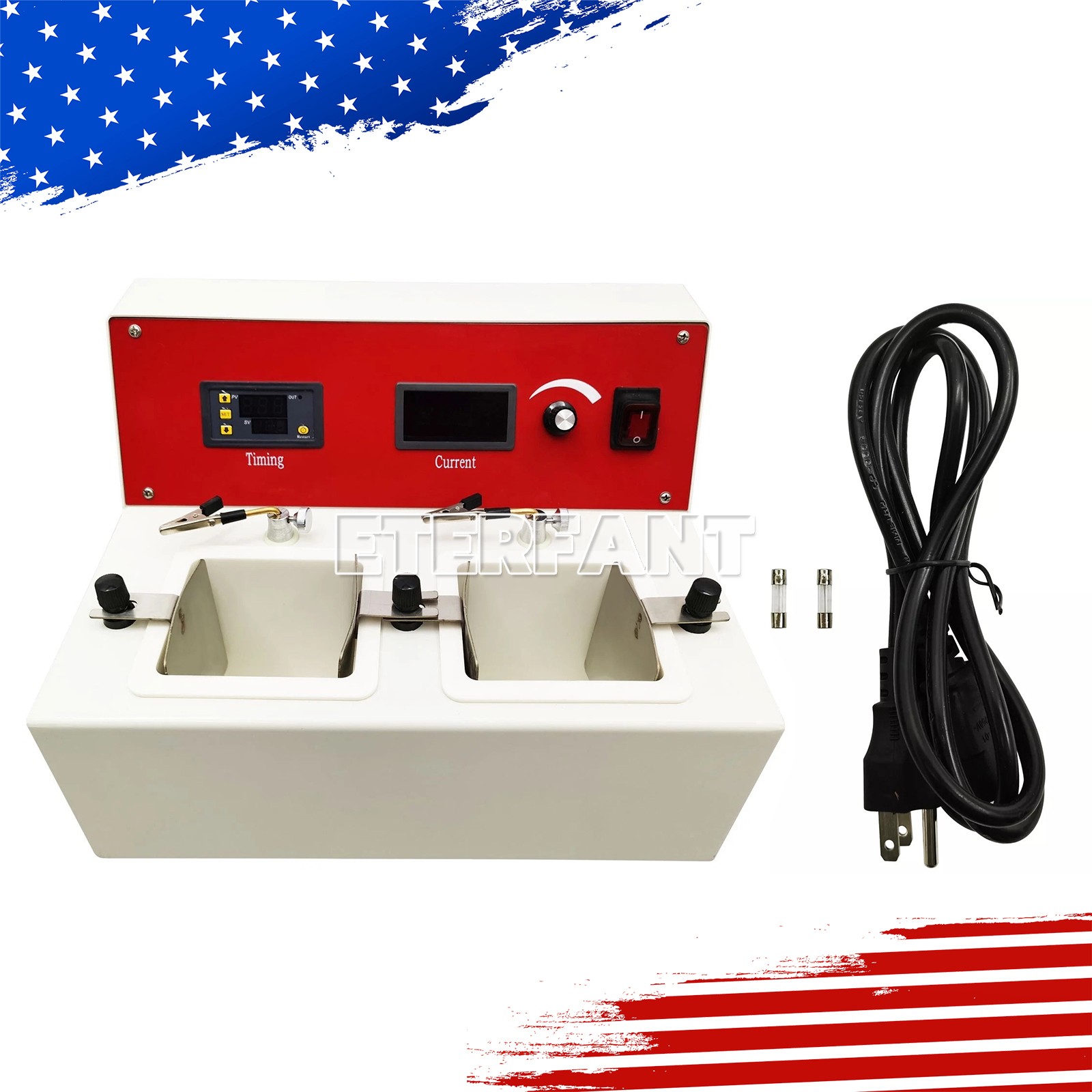 ETERFANT Dental Lab Electrolytic Polish Machine Two electrolytic Cells 110V 250W