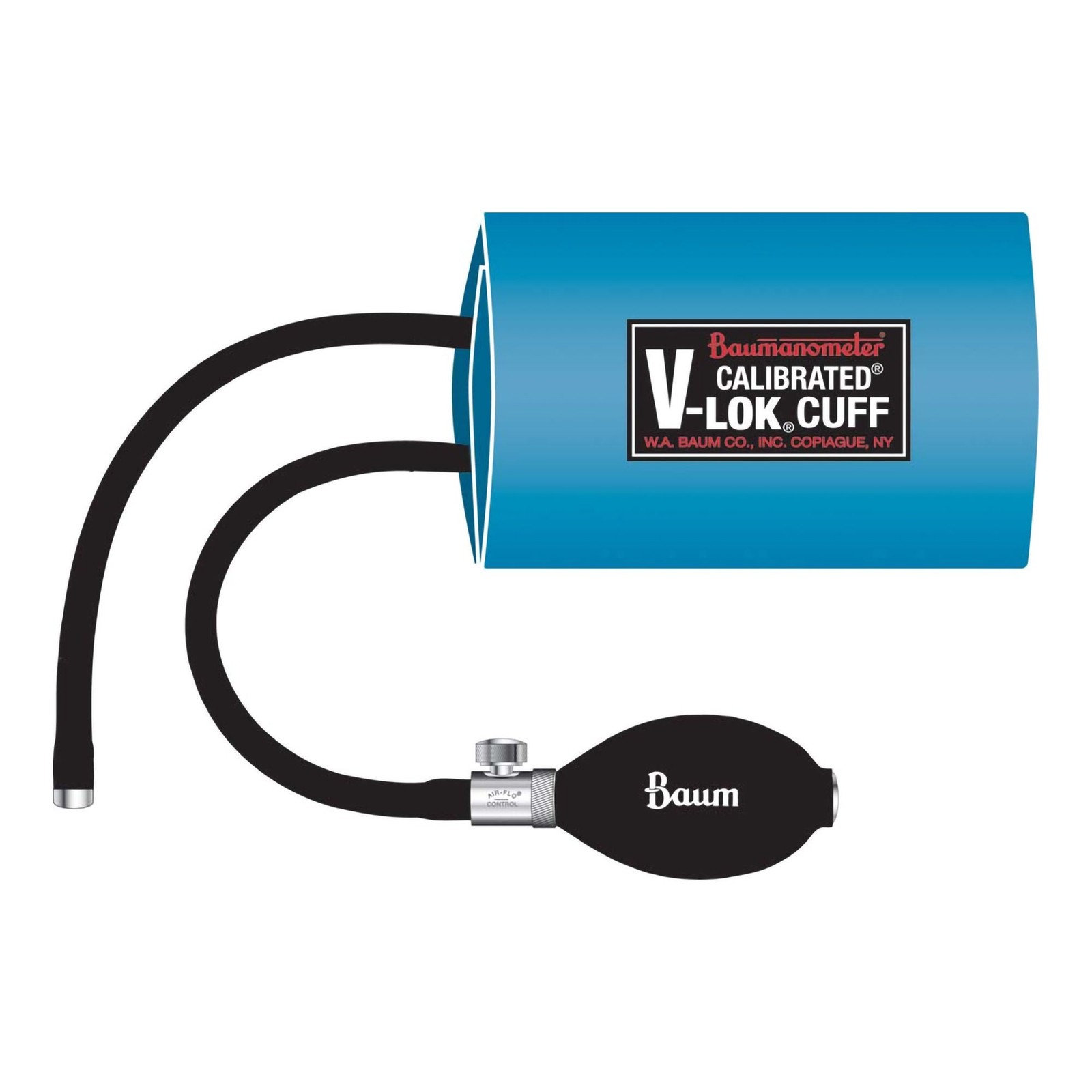 Calibrated V-Lok Adult Cuff Arm Reusable Blood Pressure Cuff and Bulb 1 Each