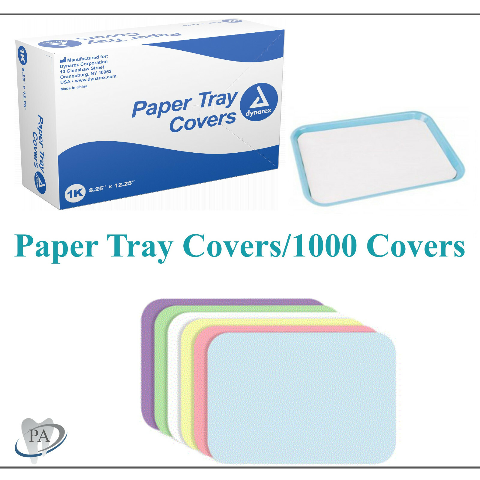 Premium Dental Disposable B Tray Paper Tray Cover, Size B 12.25″ x 8.5″, 2000/Bx