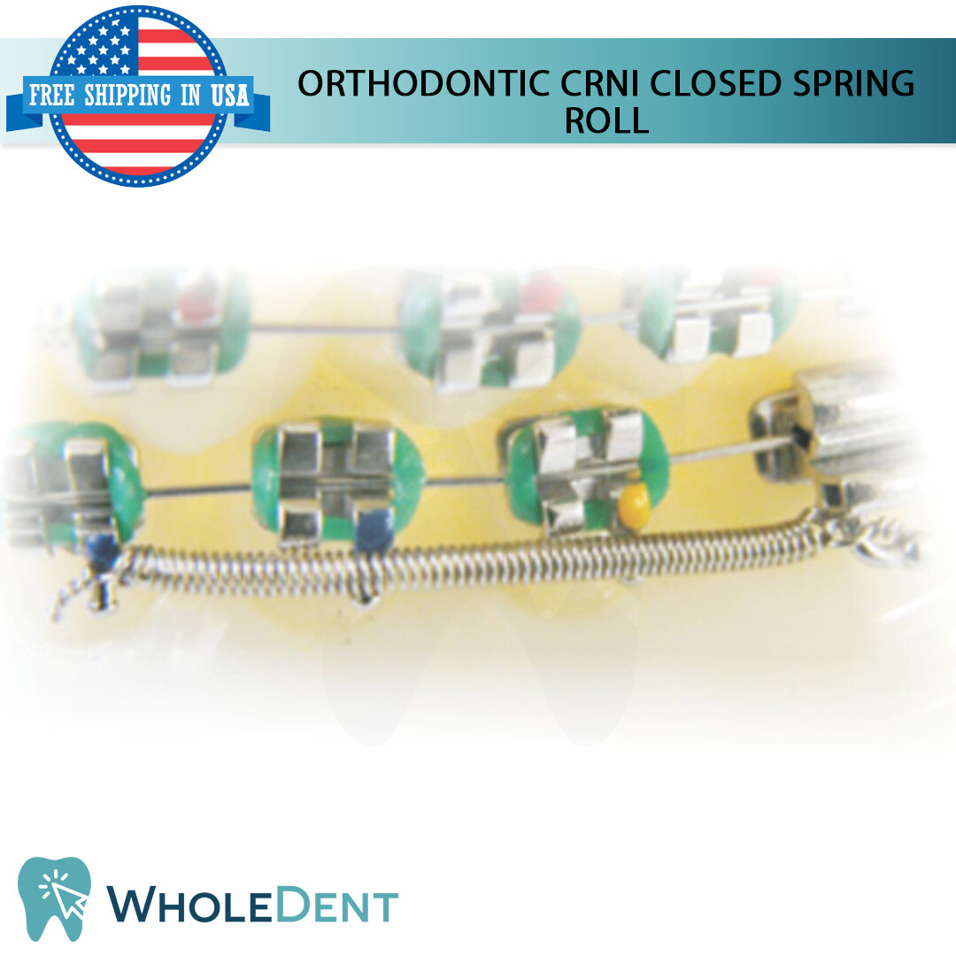 Orthodontic Dental CrNi Closed Coil Spring Roll Stainless Steel 100cm .008″x.032