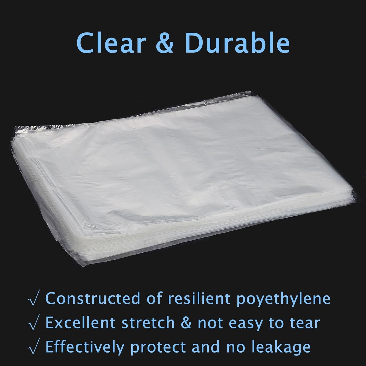 JMU Dental Tray Cover Disposable Clear PE Sleeve 11-5/8″X16″ 3000pcs/6BOX