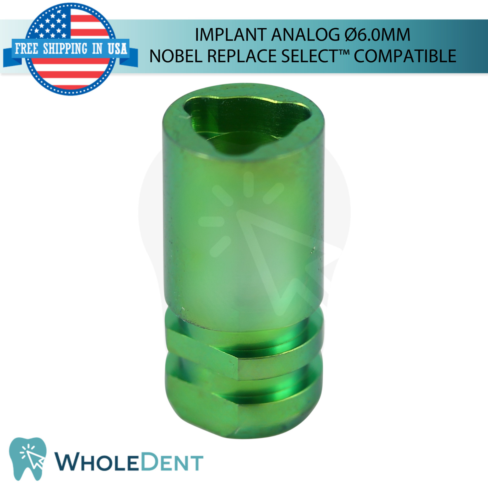 5x Dental Fixture Analog Ø6.0mm Titanium N0bel Replace Select™ Compatible