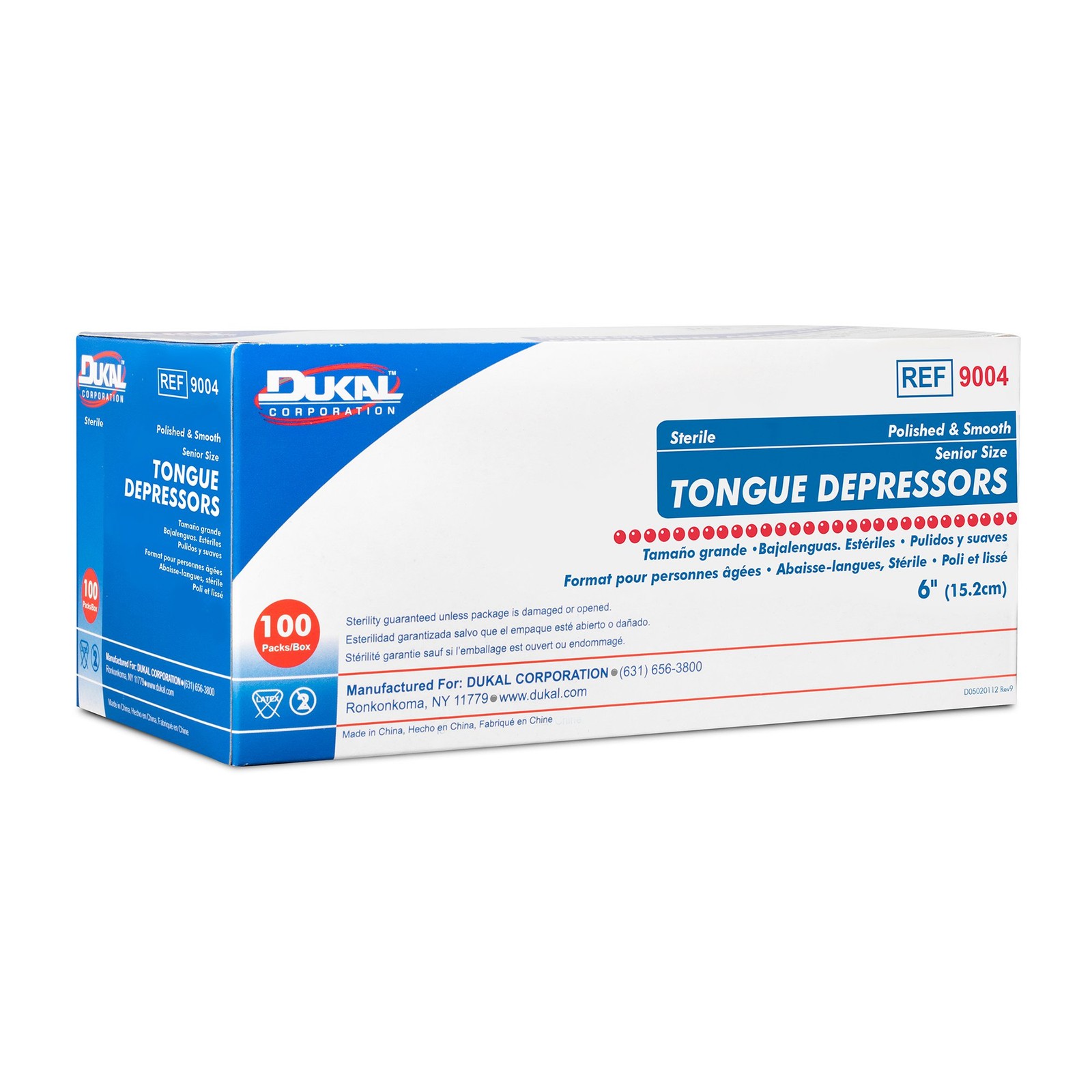 Dukal™ Individually Wrapped Tongue Depressors-Box of 100