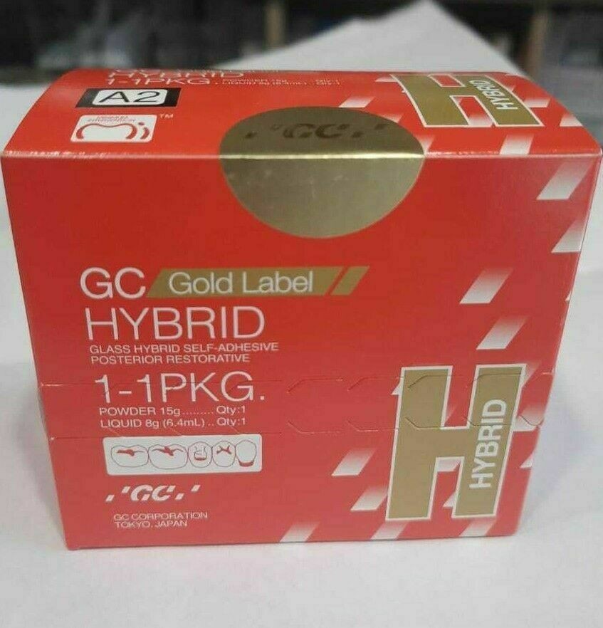 GC Gold Label Advanced Hybrid Technology Bulkfill High Strength Glass Ionomer.