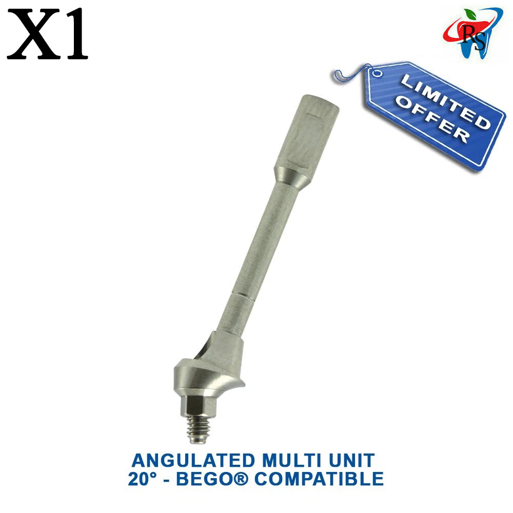 1pcs Dental BEGO Compatible Ø3.25/75 Angulated Multi Unit Abutment 20° – 57511