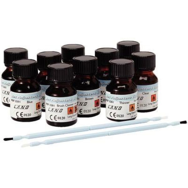 Jet Adjusters Liquid Resin System Kit. Contains 8 x 10ml bottles, 1 of each..