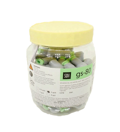 SDI GS-80 Regular 50 Per Jar Amalgam Alloy- 2 spill Capsules with free shipping