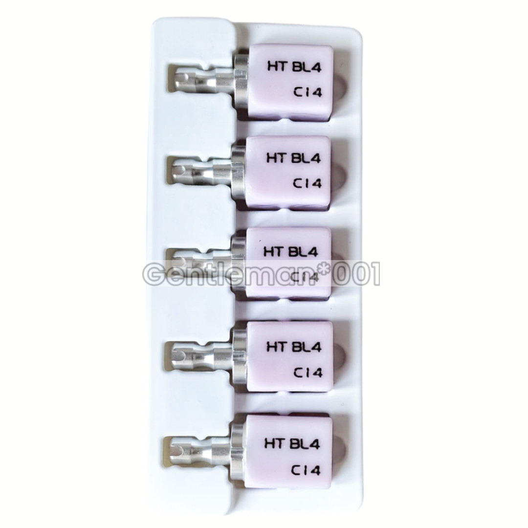 C14 HT Emax Dental Glass Ceramic Lithium Dislicate CAD/CAM Cerec Blocks 5Pcs/Box