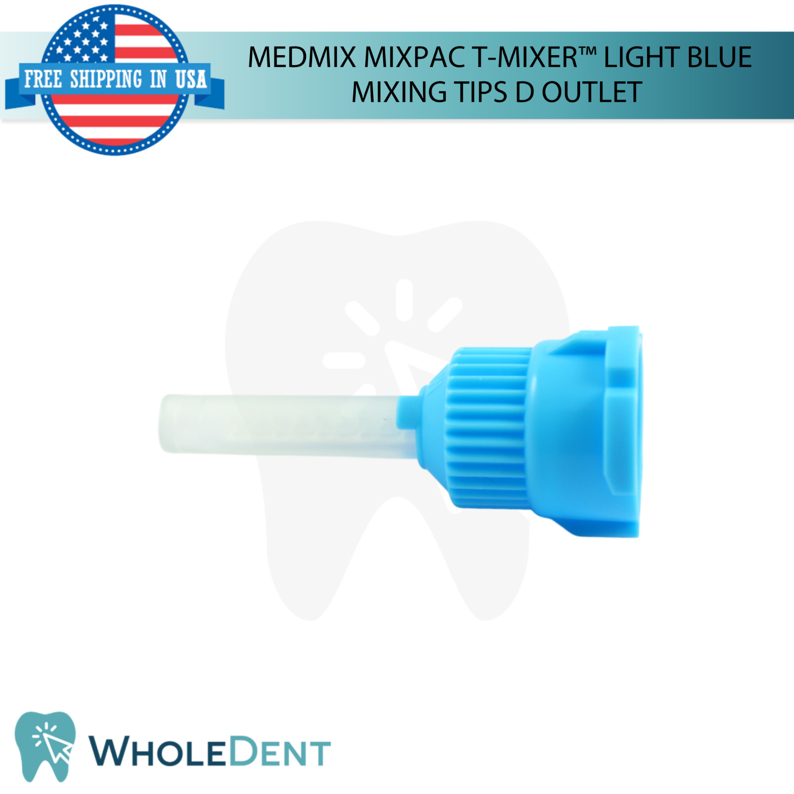 Dental Medmix MIXPAC™ T-Mixer™ Mixing Tips D Outlet Light Blue Dispensing Tool