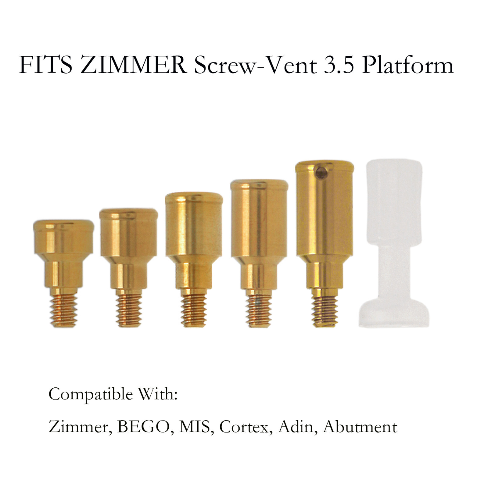 Dental Tapered Locator Abutment For Hiossen/Nobel/Adin/Mis/ITI/Zimmer Screw-Vent