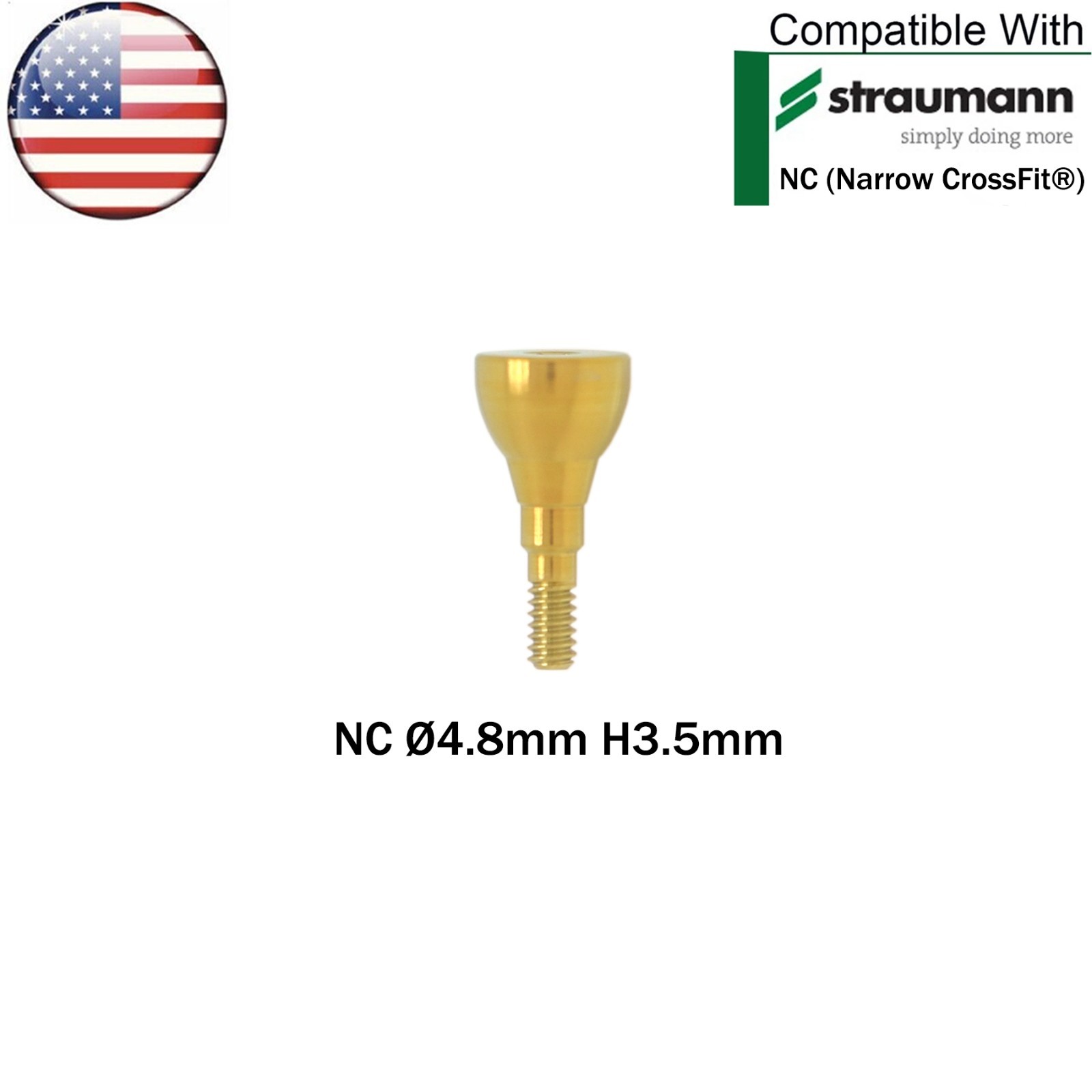 US Dental NC Healing Abutment Healing Closure Caps Fits Straumann ITI Bone Level