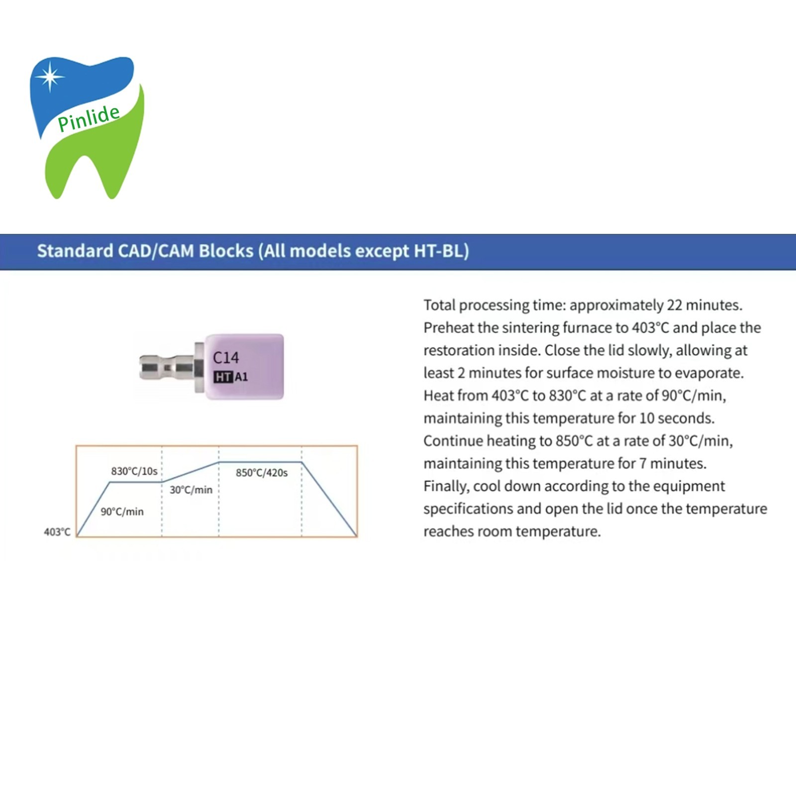 US Dental C14 Ceramic Block Lithium Disilicate E.max Cerec CAD CAM HT A3.5 Block