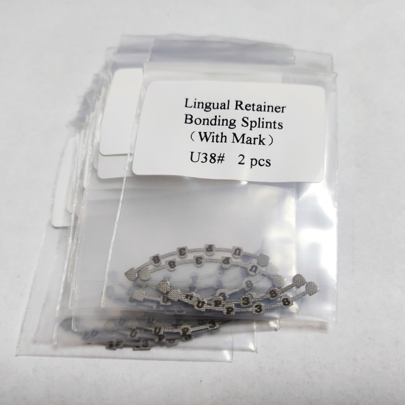 10 Packs 20Pcs Orthodontics U38 Lingual Retainer Mesh Base With Mark 2pcs/pack