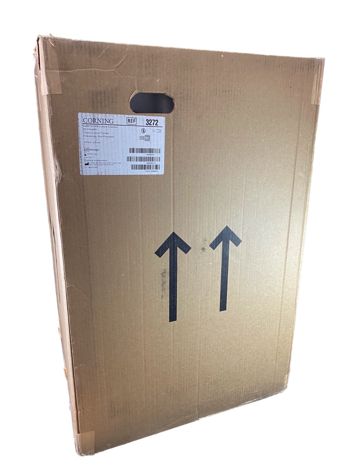 CORNING Polystyrene CellSTACK Culture 40 Chamber w/ Vent Caps 3272 (2/cs)