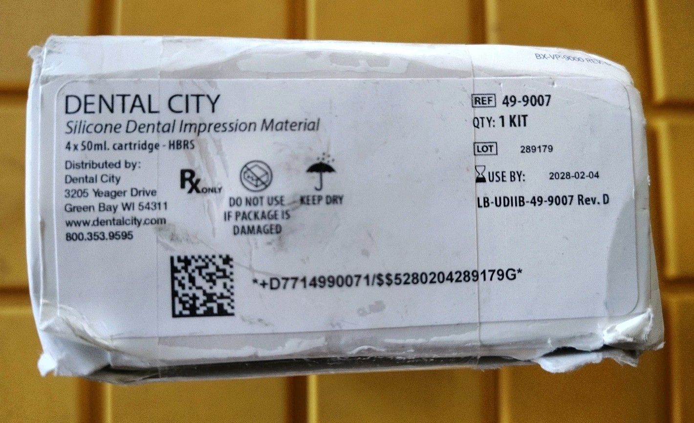 Dental City Impression Material Box Of (4) 50 ML Cartridges EXP 28/02/04