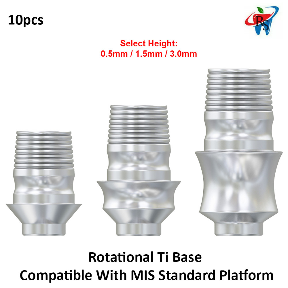 10pcs Dental Rotational Ti Base Compatible With MIS Standard Platform CAD/CAM