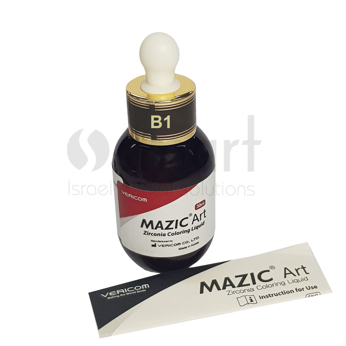 LOTX2 Dental not sintered zirconia shade color liquid 30ml Mazic Art Vericom B1