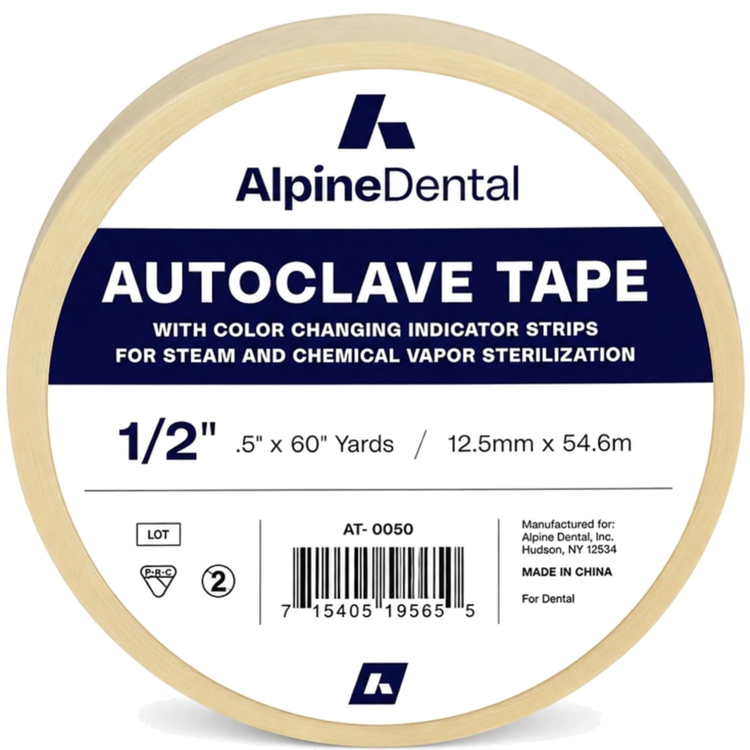 60 Yd. Roll of Autoclave Tape 1/2″ – Indicates Sterilization for Dental Tools…