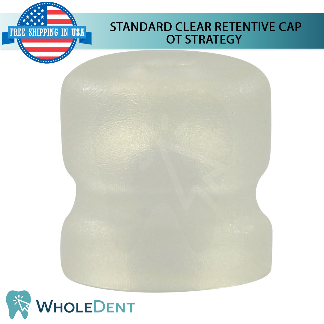 4x OT Strategy Attachment Clear Silicone Inserts Retentive Caps Dental Implant