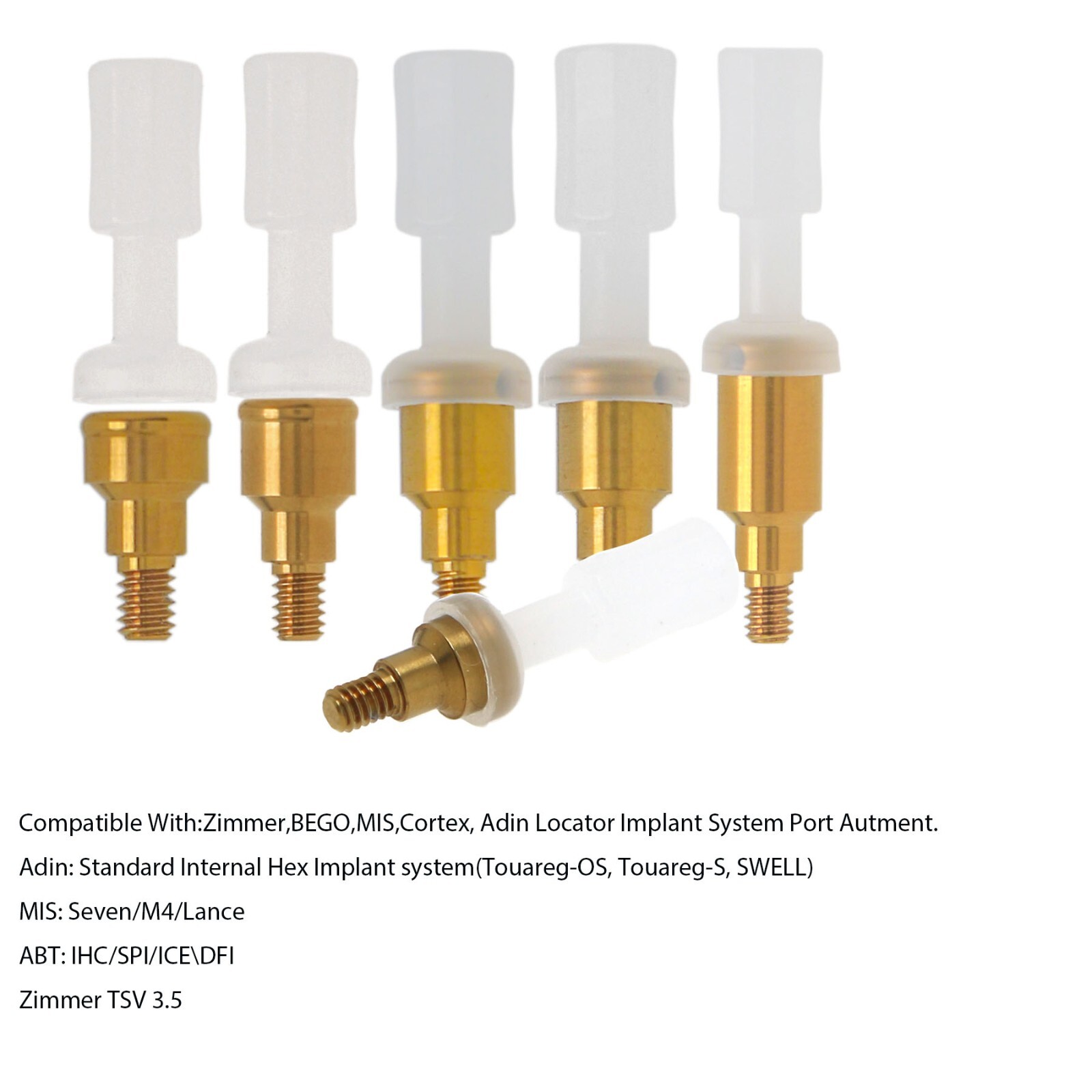 Hiossen/Nobel/Bego/Zimmer TSV/MIS Implants Tapered Locator Attachment Abutment