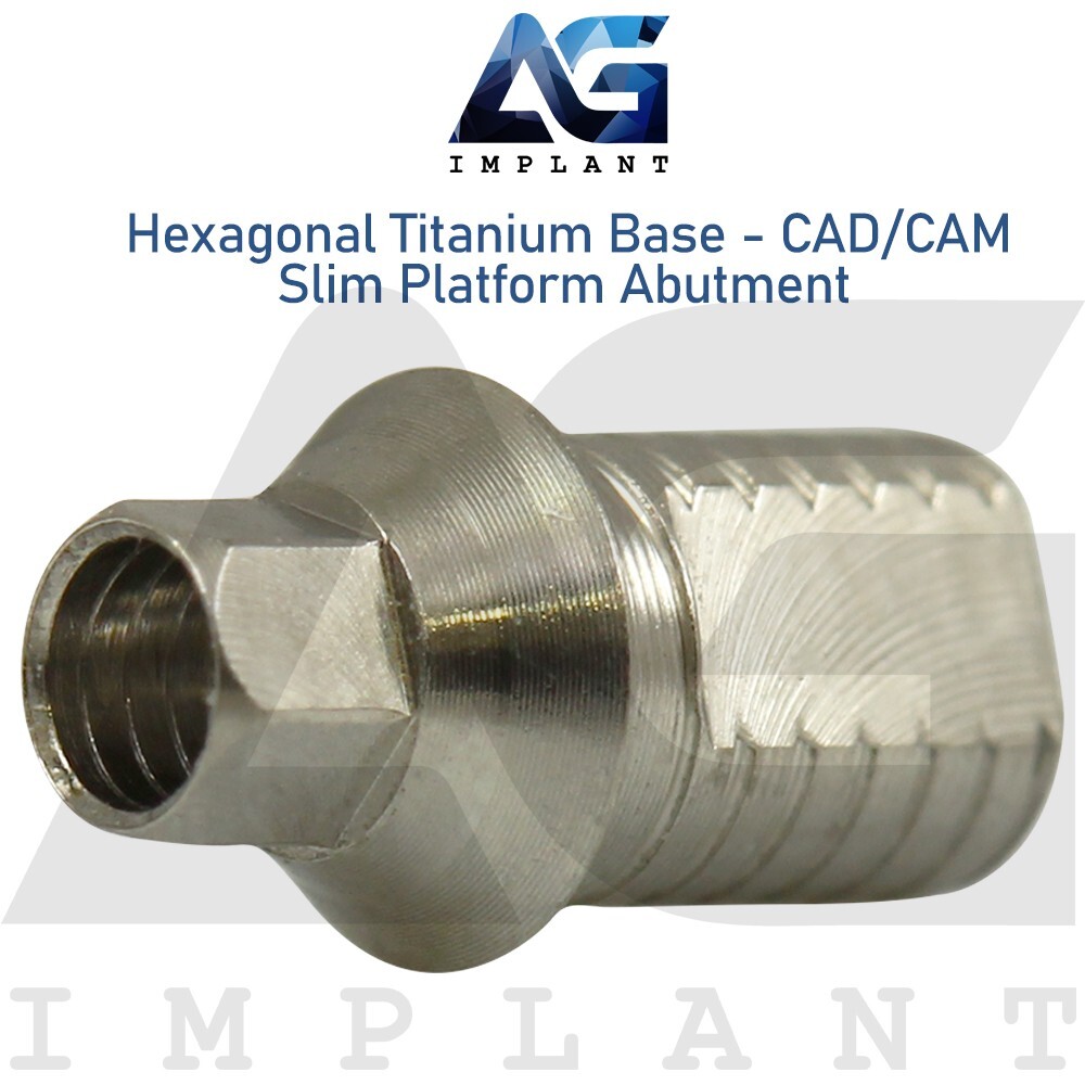 Anti Rotational Titanium Base CAD/CAM Slim Platform Prosthetic Int Hexagon 2.0