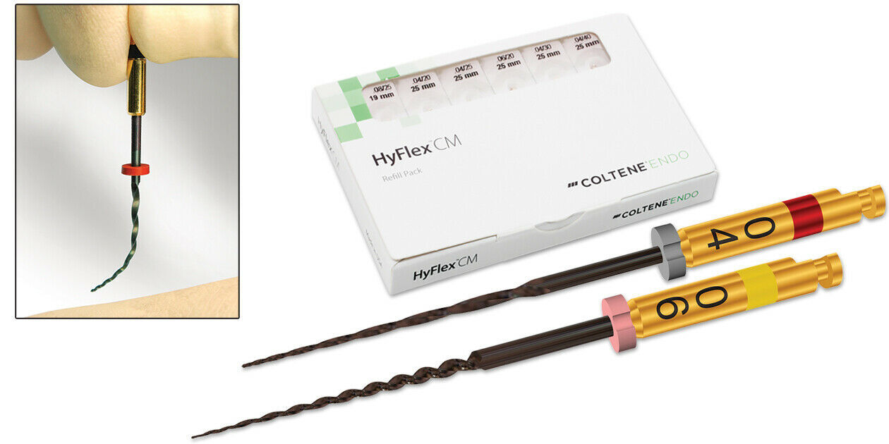 Coltene Whaledent Hyflex CM Controlled Memory NiTi Files 6 Files Pack (Free Ship
