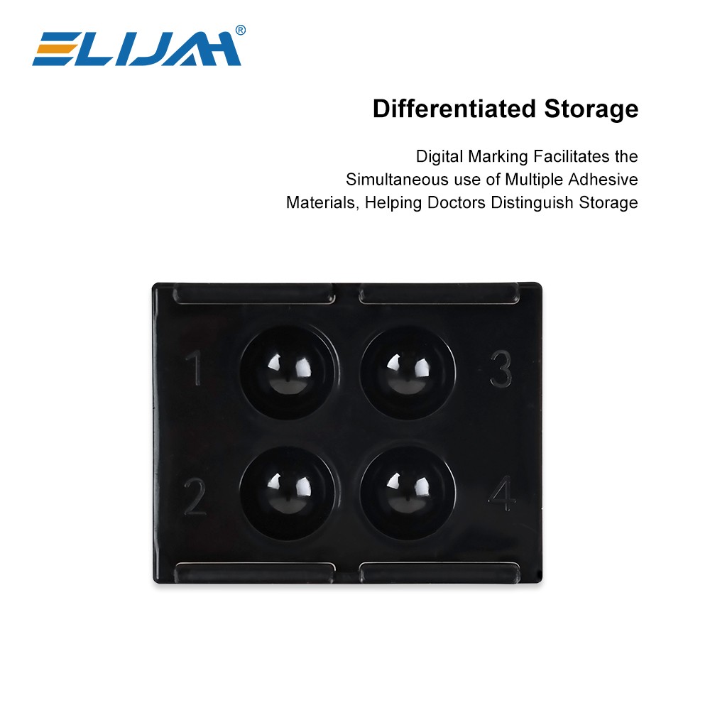4 Holes Dental Veneer Storage Box Teeth Patch Shading Light Storage 5 pack/5 box