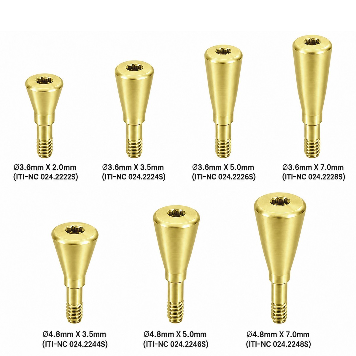 Multiple Implant Healing Abutment & Closure Cover Screw Hiossen Nobel Straumann