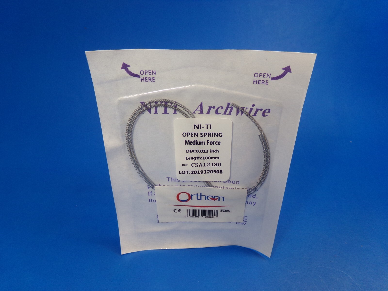 Dental Orthodontic Open Spring 0.012″ Niti Medium Force /2 Pcs ORTHOM