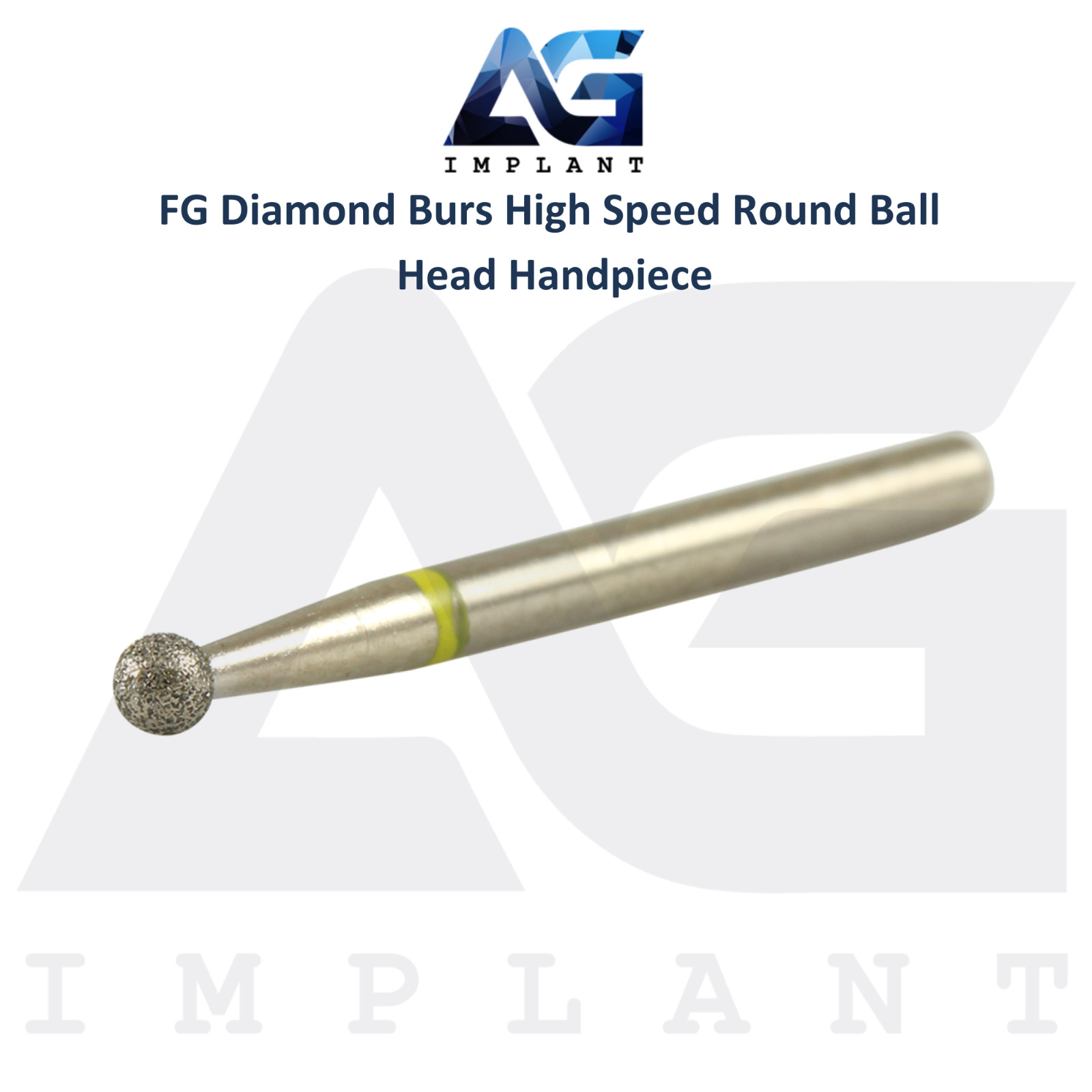 Dental FG Diamond Grit Burs High Speed Round Ball Head Handpiece Sterile 10pcs