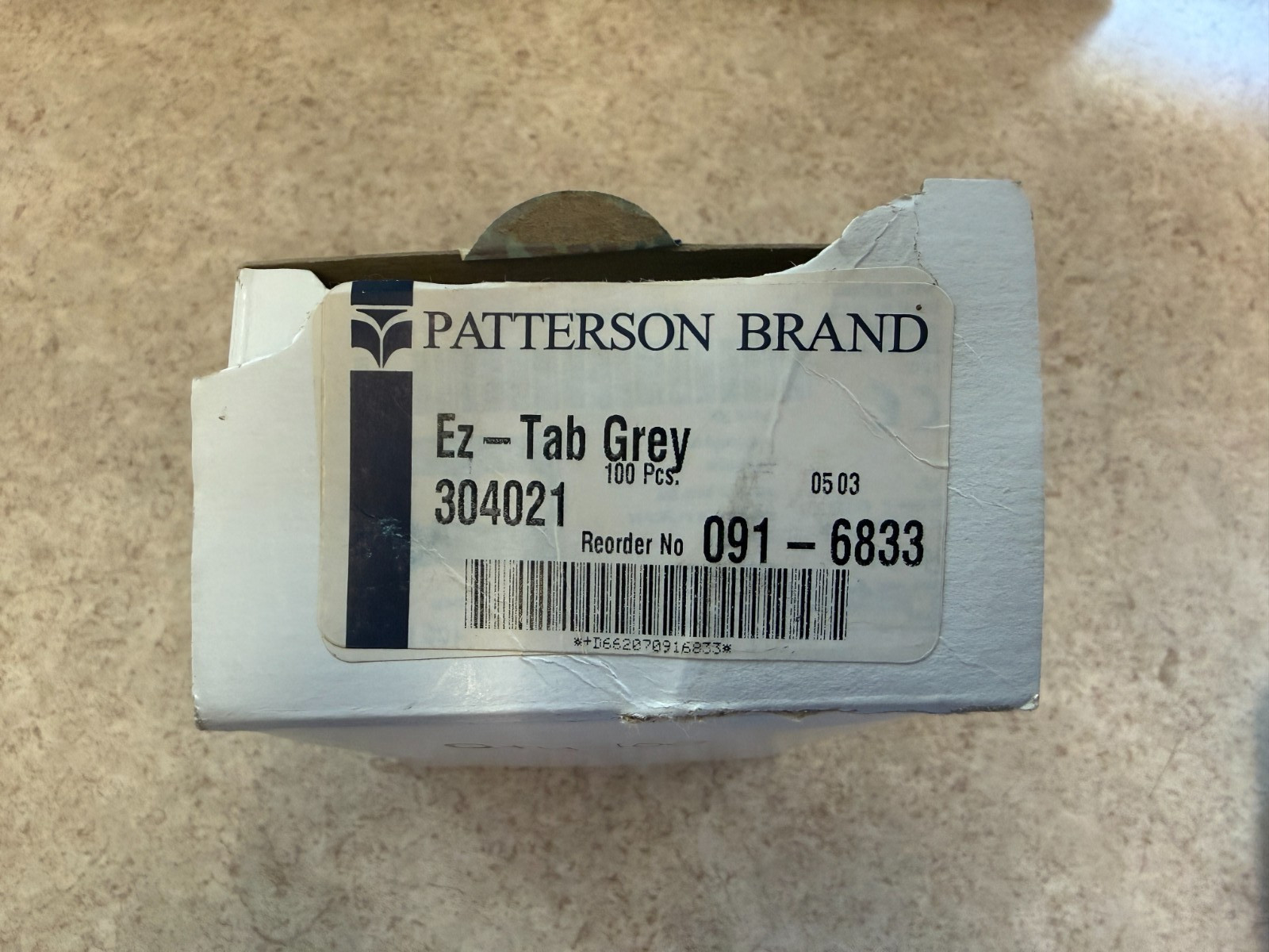 Patterson Dentsply #30-4021 Ez-Tab Grey X-Ray Rinn Mount, New/Opened, 100pcs