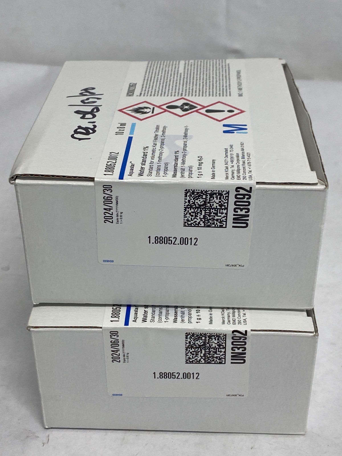 (37) SUPELCO Aquastar 8mL Water Standard 0.1% & 1.0% for Karl Fischer Titration