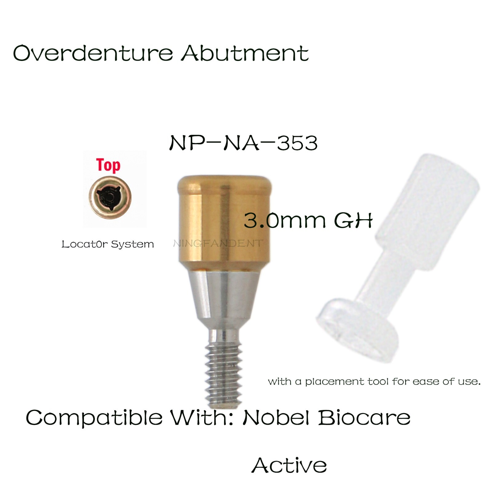 For Nobel active Implant Locator Abutment Screw 3.5mm NP