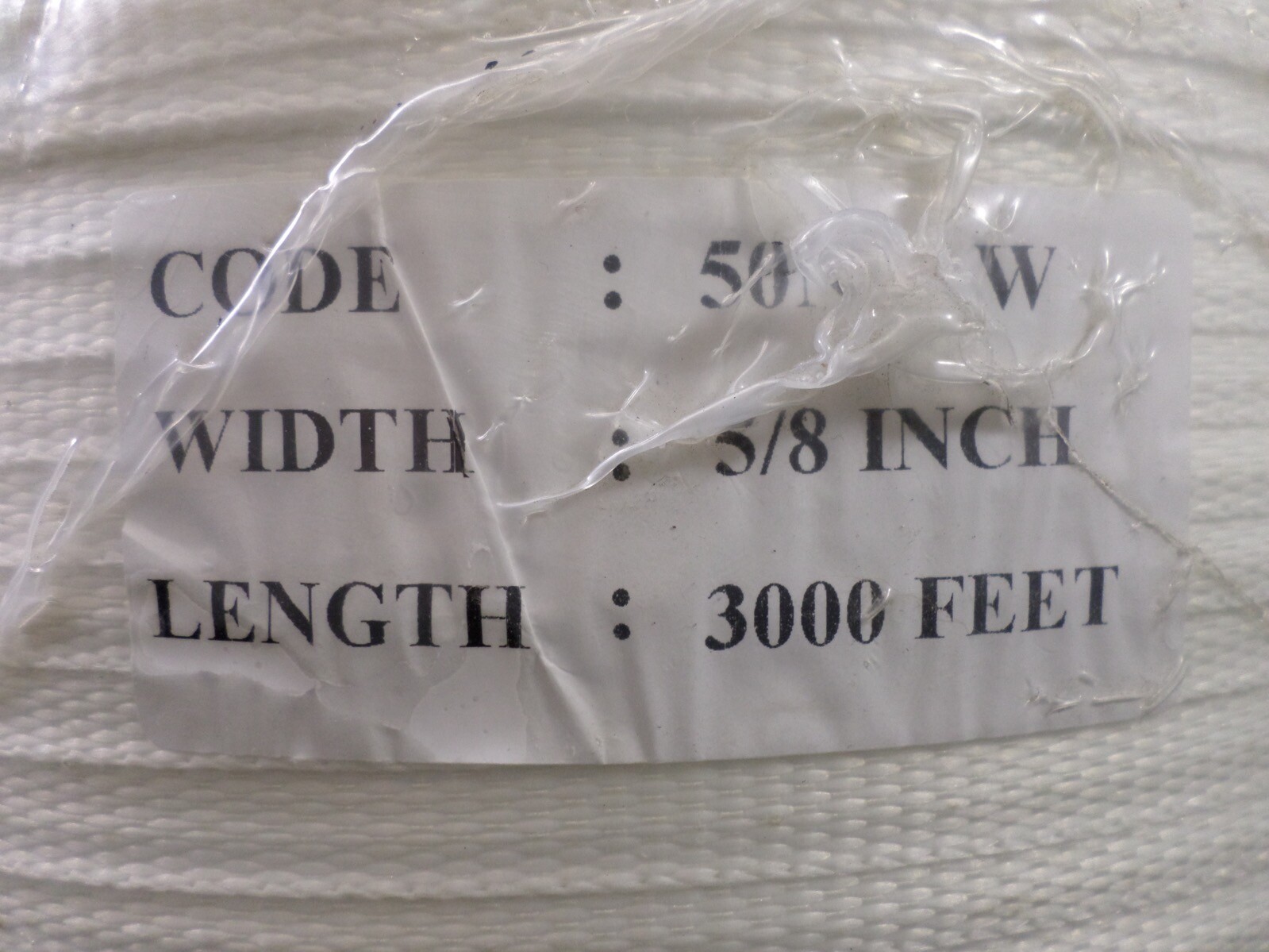 NARROWTEX White Woven Polyester Strapping 5/8″ Width 3000 Feet Length 50NSAW
