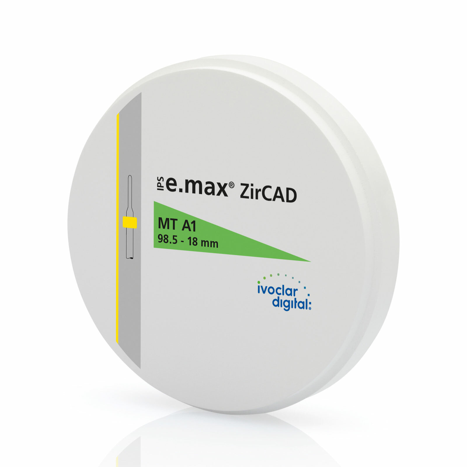 *1-Piece* Ivoclar Vivadent IPS e.max ZirCad MT A1 Refill 18mm 686869