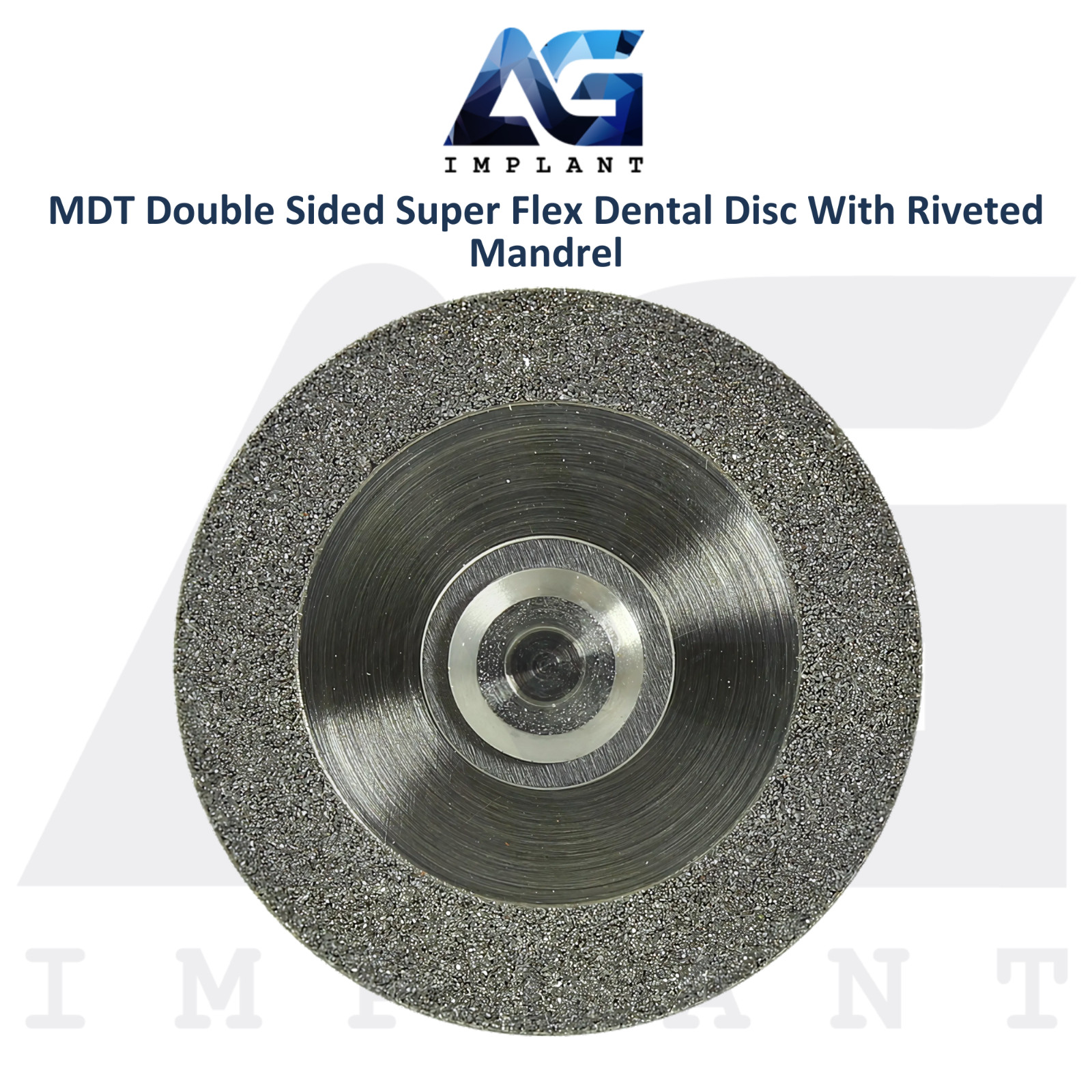 MDT Double Sided Super Flex Dental Diamond Coated Disc Thin with Riveted Mandrel