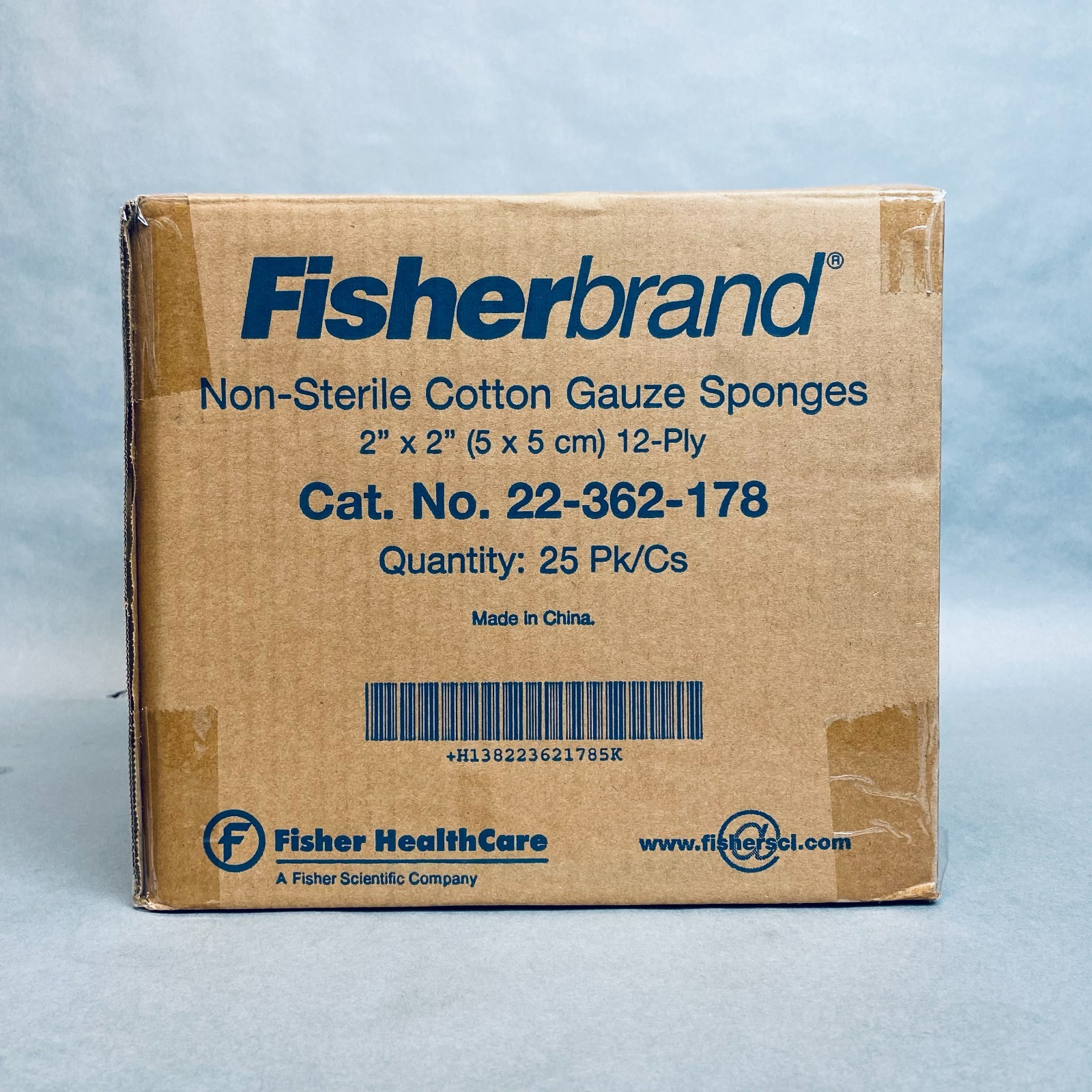 Fisherbrand Cotton Gauze Sponge 2 x 2 in. 12 Ply Case of 5000 Sponges