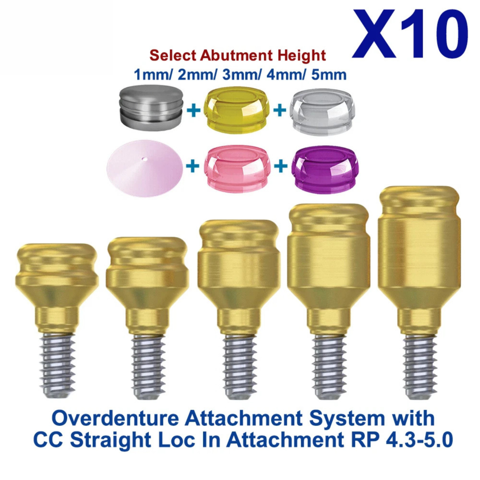 1x Prosthetic KIt Conical Straight Loc In Attachment RP 4 Caps Housing