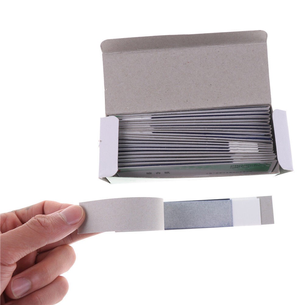 Dental Articulating Papers Double Sided Strips Red/Blue Thin/Think Bite Paper
