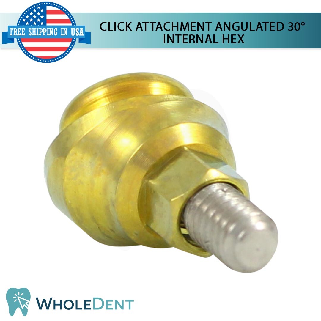 Angulated Click Attachment Strong Silicone Cap 30° Dental Internal Hex