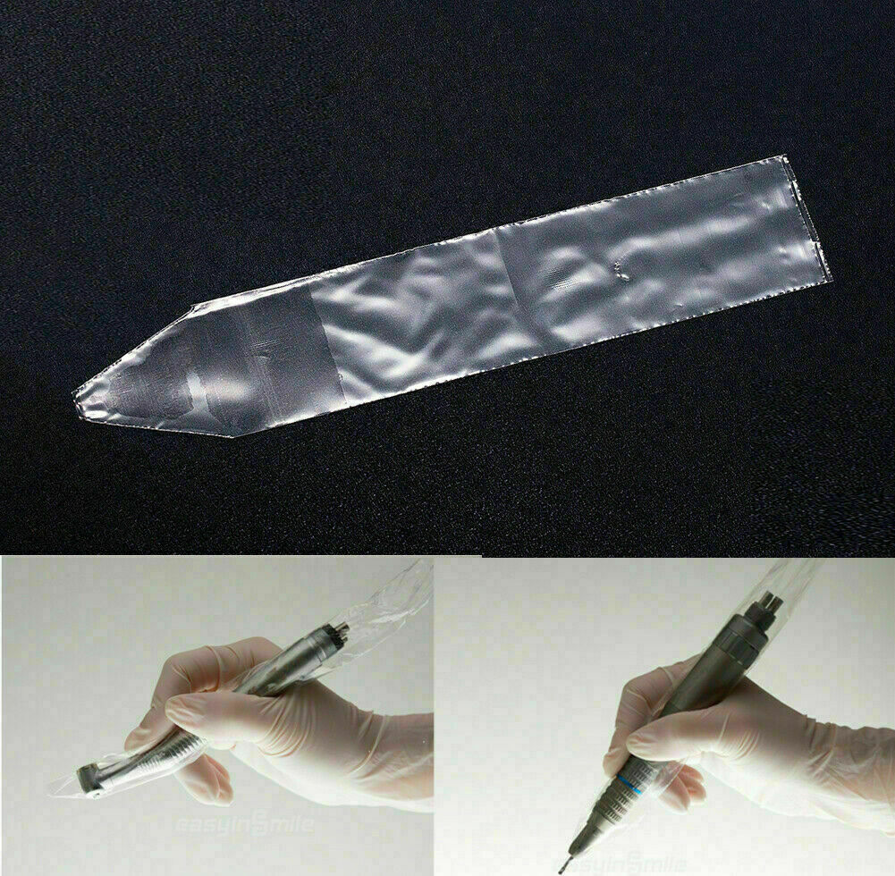 500Pcs/Box JMU Dental PE Covers Low Speed Handpiece Sleeves 1.5”X8” Protective