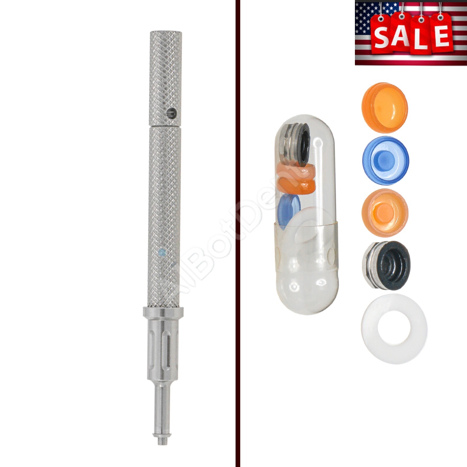 US Dental Overdenture Implant Retention Cap Abutment Metal Housing Kit Xtra-Soft